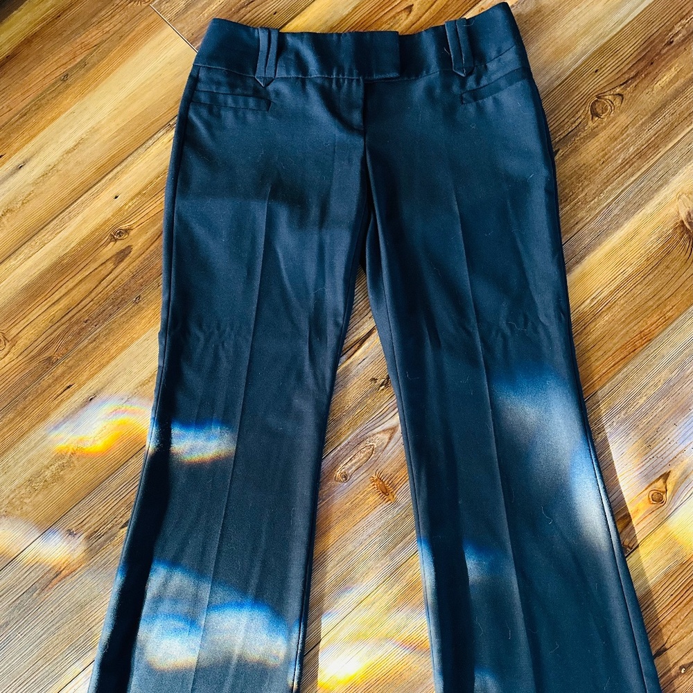The Limited Low Rise Waist, Flare Leg Dark Blue Slacks